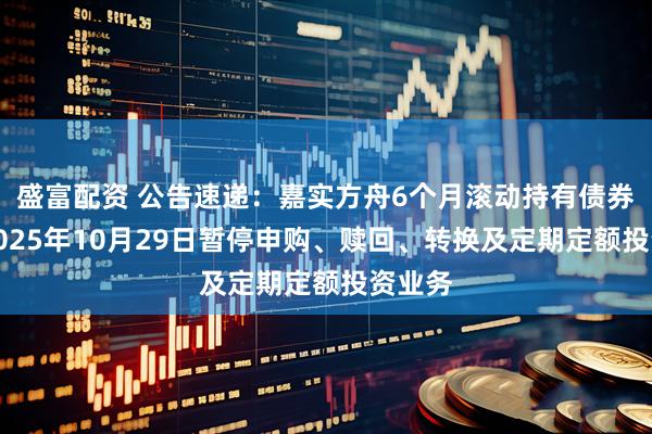 盛富配资 公告速递：嘉实方舟6个月滚动持有债券发起2025年10月29日暂停申购、赎回、转换及定期定额投资业务